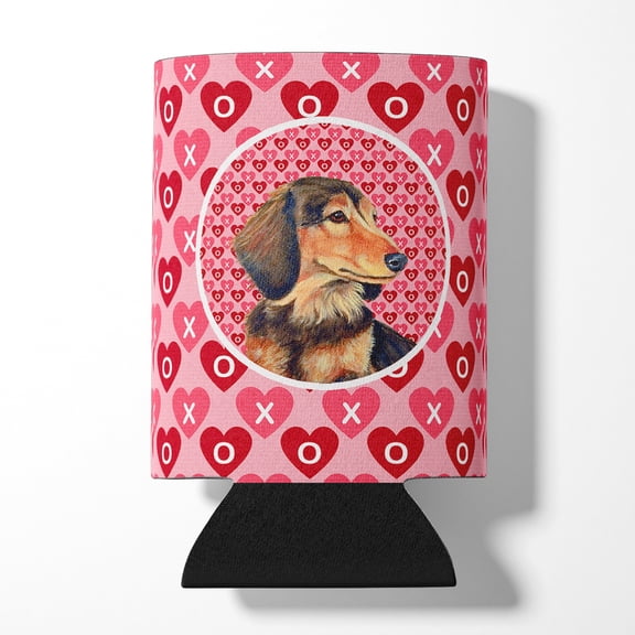 Carolines Treasures LH9166CC Dachshund Hearts Love and Valentines Day Portrait Can or Bottle Hugger Can Hugger