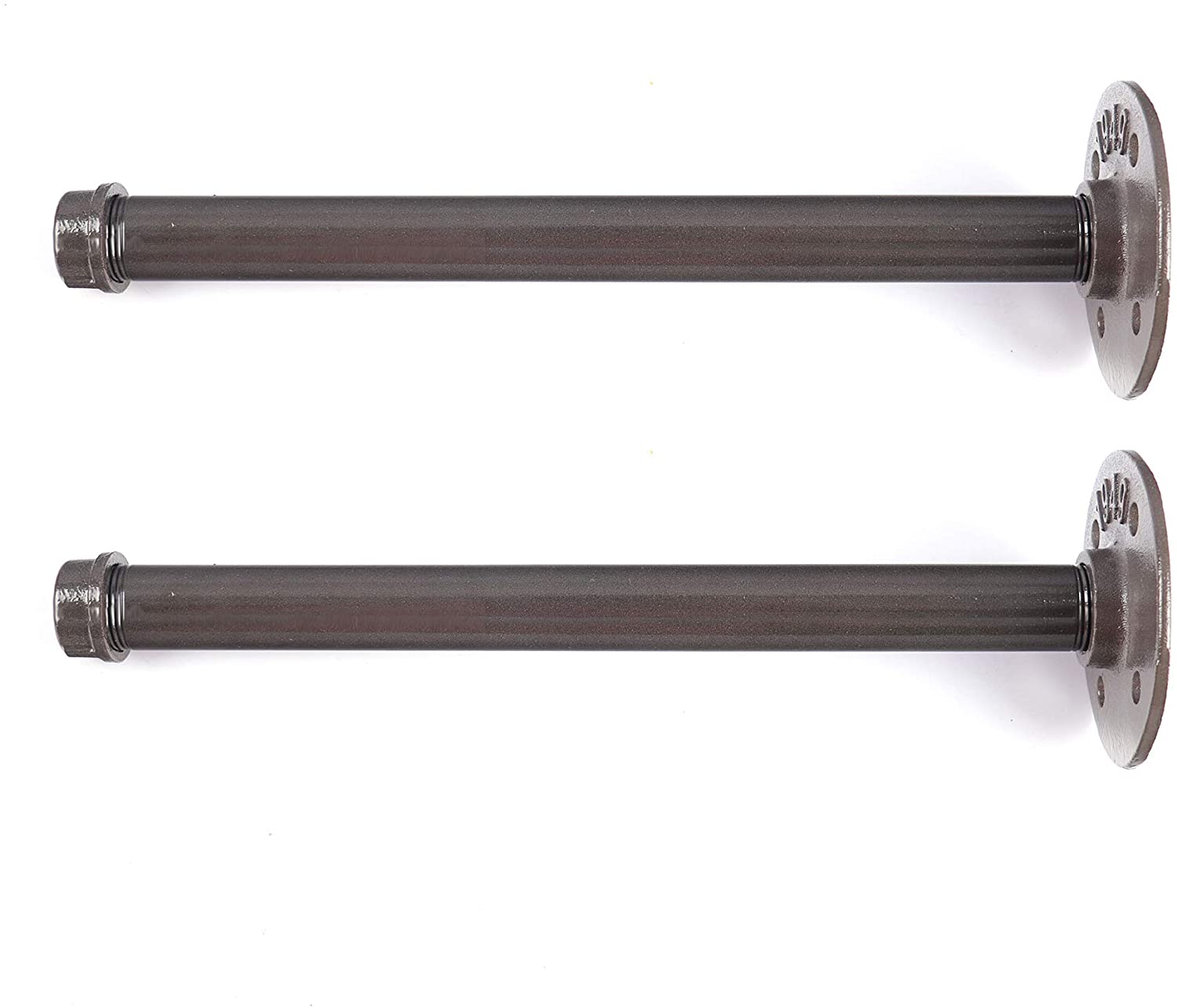 ATT Rustic Floating Shelf Brackets Industrial Iron Pipe Shelf Brackets 25mm Diameter 2 Pack In Grey - image 1 of 1
