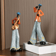 thumbnail image 5 of Jazz Band Player Figurines Vintage Musician Figure Resin Statues Desktop Ornament Retro Sculpture Home Indoor Decor C, 5 of 5