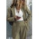 thumbnail image 4 of Trouser suit women elegant business suit set 2-piece, solid color slim fit festive blazer wide leg pants two-piece sporty trouser suit modern casual striped solid color sporty streetwear, 4 of 5