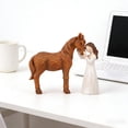 thumbnail image 5 of Horse Gifts for Girls Women - Girl Embraces Horses Figurine Gifts for Horse Lovers Women Sculpted Hand-Painted Resin Horses Stuff Cowgirl Equestrian Decor, 5 of 7