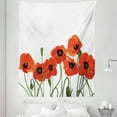 thumbnail image 1 of Poppy Flower Tapestry, Efflorescing Meadow in the Backwoods Vibrant Blossoms Buds Bouquet, Fabric Wall Hanging Decor for Bedroom Living Room Dorm, 5 Sizes, Olive Green Vermilion, by Ambesonne, 1 of 1