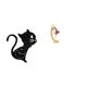 thumbnail image 1 of Reloj de pared con diseño de gato, bonito reloj de pared para guardería, sala de juegos, interior, creativo, animal, decorativo, para aula, ballet, ba, 1 of 8