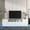 White, variant on Momspeace Modern High Gloss TV Stand with Tempered Glass Shelf and 16-Color LED Light Strips for TVs up to 70'' -Black