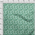 thumbnail image 3 of oneOone Cotton Jersey Green Fabric Floral Craft Projects Decor Fabric Printed By The Yard 58 Inch Wide, 3 of 4