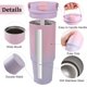 thumbnail image 2 of 31oz/890ml 304 Rostfritt Stål Isolerad Tumbler med Sugrör och Lock, Resetumbler med Sugrör, 2-i-1 Läcksäkert Lock, 2 of 5