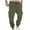 Army Green, variant on Mens Athletic Pants New Men's Solid Color Thickened Sporty Pocket Cargo Pants Elastic Waist Drawstring Casual Tight-Fitting Trousers Full Length Pants Gray 3Xl