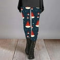 thumbnail image 5 of Christmas Fall Polyester Ankle-Length Spandex Floral Leggings for Women Blue Women's Day Autumn And Winter Artistic Splash Printed Soft Stretchy Pants S, 5 of 6