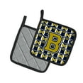 thumbnail image 2 of Letter B Football Blue and Gold Pair of Pot Holders, 2 of 2