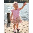 thumbnail image 3 of Loicainy Infant Baby Girl Romper Dress 3 6 9 12 32 Months Floral Embroidery Butterfly Decor Fly Sleeve Crew Neck Skirt Hem Infant Bodysuits Jumpsuits with Headband, 3 of 9