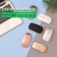thumbnail image 6 of 2.4G Wireless Slim Mouse Less Noise 3 Adjustable DPI 7-color Breathing Light Rechargeable Mouse for Laptop Computer, Gold, 6 of 9