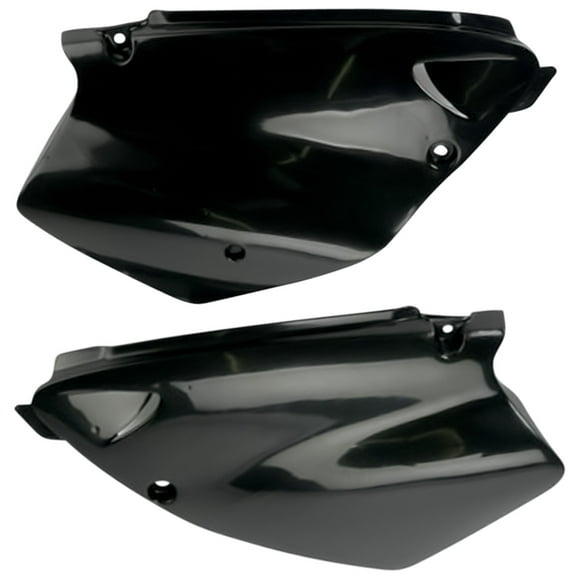 UFO Black Plastic Rear Side Panels for '96-01 Yamaha YZ125/YZ250 (YA02899001)