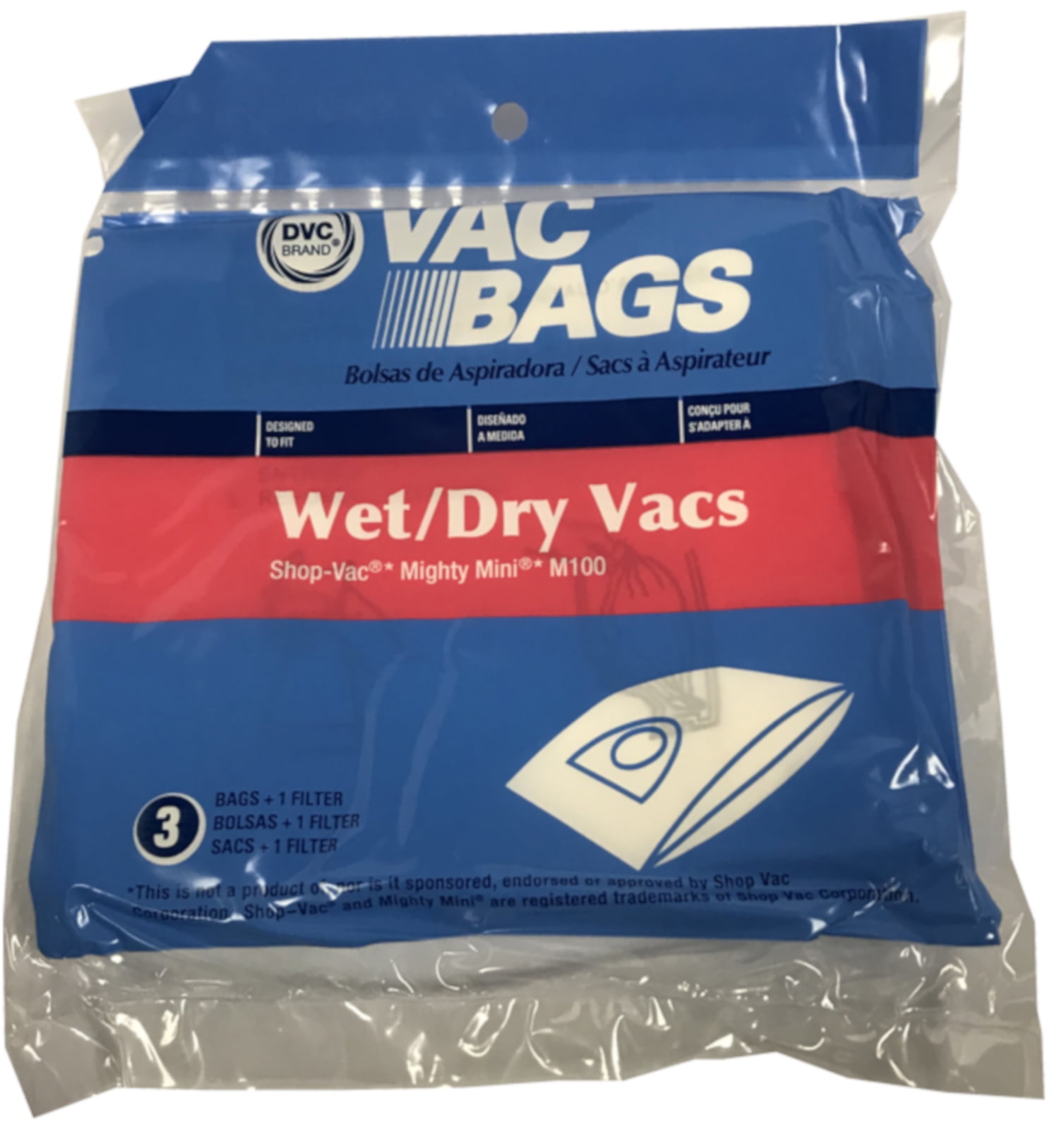 Wet Dry Vacuum Bags Designed to Fit ShopVac Mighty Mini M100