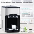 thumbnail image 2 of [US IN STOCK] 3 in 1 Water Dispenser with Ice Maker Countertop, Portable Water Cooler, Quick 6 Mins Ice-making, Hot & Cold Water and Ice, Top Loading or Bottleless, Stainless Steel, 2 of 9