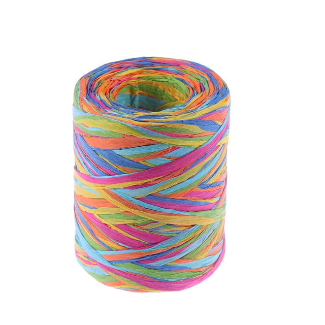 MasteelfCA Decorative 6-color Raffia Rope DIY Woven Gift Paper Wrapping Rope DIY Handmade Home Living Room Wedding Supplies