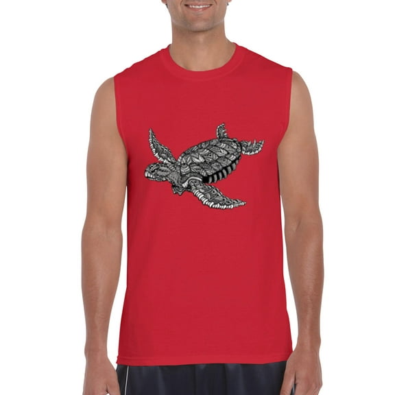 IWPF - Men's Graphic T-Shirt Sleeveless - Sea Turtle Hawaii