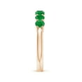 thumbnail image 3 of Angara Natural 1.05 Ct. Emerald Non Eternity Wedding Band in 14K Rose Gold for Women (Ring Size: 3), 3 of 10