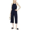 thumbnail image 2 of maison Jules Womens Pleated Jumpsuit, Blue, 4, 2 of 2