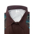 thumbnail image 3 of 2 Pcs Men's Western Cowboy Shirt Embroidered Long Sleeve Casual Button Down Shirt Brown XXL, 3 of 6