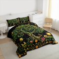 thumbnail image 3 of Manfei Boho Life Tree Bedding Comforter Set for Child, Hippie Mandala Flower Twin Comforter Sets, Cartoon Planet Reversible Bedding Set, Ultra Soft Home Decor, 2pcs, 3 of 8
