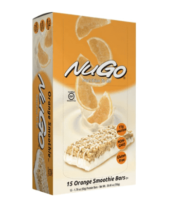 NuGo Nutrition Protein Bars Orange Smoothie -- 15 Bars