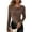 Brown, variant on Women's Long Sleeve Cowl Neck Ribbed Knit Fall Shirts Slim Fit Ruched Going Out Crop Tops Basic T-Shirts