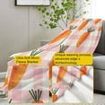thumbnail image 3 of Carrot Fleece Blanket Gifts for Kids and Adults, Fun Vegetable Cozy Throw Blanket, Soft Warm Plush Carrot Blanket with Checkered Pattern for Home Decor, 60x80 Inches, 3 of 6