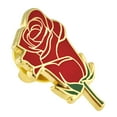 thumbnail image 2 of PinMart's Red Rose Flower Boutineer Trendy Enamel Lapel Pin, 2 of 3