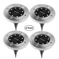 thumbnail image 2 of Wosthever 4 uds/1 ud. 8 LED de energía Solar luz enterrada lámpara de tierra al aire libre camino luz punto lámpara patio jardín césped paisaje Iluminación y accesorios luz calida 4 piezas Wosthever HW4217-04B, 2 of 6