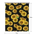 thumbnail image 5 of Black Sunflower Green Leaf Pattern Shower Curtain 72"x84" ,Bathroom Decorative Shower Curtains Set with 12 Hooks,Modern Waterproof Washable Shower Curtain, 5 of 6