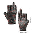 thumbnail image 3 of Fishing Gloves Half Finger Camouflage | Non Slip Silicone Grip | Breathable Sun Protection | Outdoor Cycling Tying Lures | Polyester | 1 Pair | 19.8x10cm | Summer Use, 3 of 6