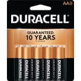 thumbnail image 1 of Duracell 1.5V Coppertop Alkaline, AA Batteries, 8 Pack, 1 of 6