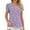 Purple, variant on YOTMKGDO V Neck T Shirts for Women, Button Up Short Sleeve Digital Print Party Summer Rayon Shirt, Green Tops, L