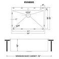 thumbnail image 3 of Ruvati 33 x 22 inch Drop-in 16 Gauge Topmount Kitchen Sink Single Bowl, 3 of 12