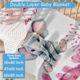 thumbnail image 5 of Hatchaa Personalized Baby Bedding Set, 5 Pcs Custom Baby Crib Set with Name, Baby Girls Pink Elephant Crib Bedding Set, Double Layer Flannel Nursery Bed Set Customized Gifts for Toddlers Kids, 5 of 8