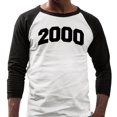 thumbnail image 2 of 2000 College Style Three-Quarter Raglan Sleeve Baseball Shirt Unisex 2X-Large White/Black, 2 of 5