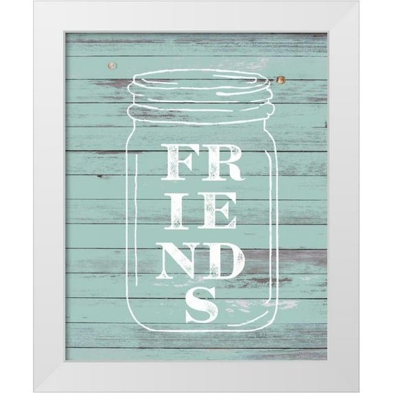 Murdock, Ramona 26x32 White Modern Wood Framed Museum Art Print Titled - Friends Mason Jar