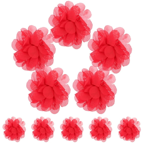 10Pcs Artificial Flower Model Lifelike Mesh Flower Decor Adornments Vase Filler