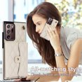 thumbnail image 5 of Allytechgroup for Samsung Galaxy Note 20 Ultra Wallet Case with 5 Cards Holders, Detachable Hand Strap & Shoulder Lanyard RFID Blocking Shockproof Protective Phone Case for Girls Women, White, 5 of 7
