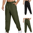 thumbnail image 7 of ZQUUVOU 3 Pack: Men's Jogger Solid Color Active Athletic Sweatpants With Pockets M-Burgundy, 7 of 7