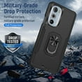 thumbnail image 4 of Moto Edge Plus 2022 case,Motorola Edge+ 2022 case,[Military Grade] with HD Screen Protector Magnetic Ring Kickstand Car Mount Protection Armor Phone Case Cover for Motorola Edge Plus 2022, Black, 4 of 9