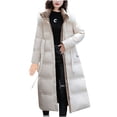 thumbnail image 1 of Chaquetas para mujer Abrigo largo cálido Sudadera con capucha Chaqueta de cuello Parkas de invierno delgadas Abrigos Odeerbi ODB-3, 1 of 4