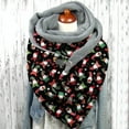 thumbnail image 2 of Women Winter Christmas Snowmen Print Casual Soft Scarves Winter Warm Shawls Print Fashion Wrap Button Scarf, 2 of 4