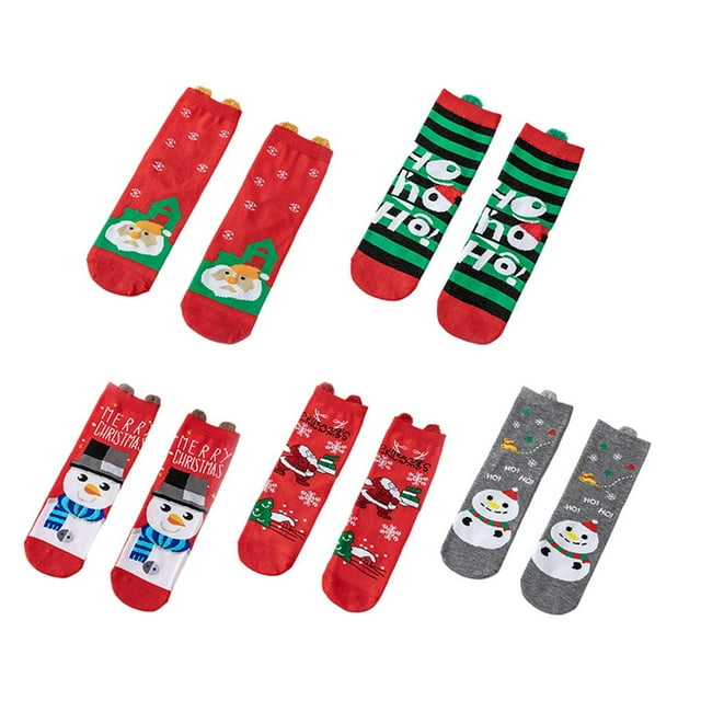 Calcetines decorativos con impresión, regalos de Navidad, decoración, regalos de muñeco de nieve, medias novedosas C B