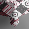 thumbnail image 5 of Red Ethnic Geometric Patchwork Pattern Rectangle Tablecloth 60"x102",Waterproof Polyester Rectangle Table Cloth, Wipeable Spillproof Polyester Tablecloth for Dining, Camping, Indoor and Outdoor, 5 of 6