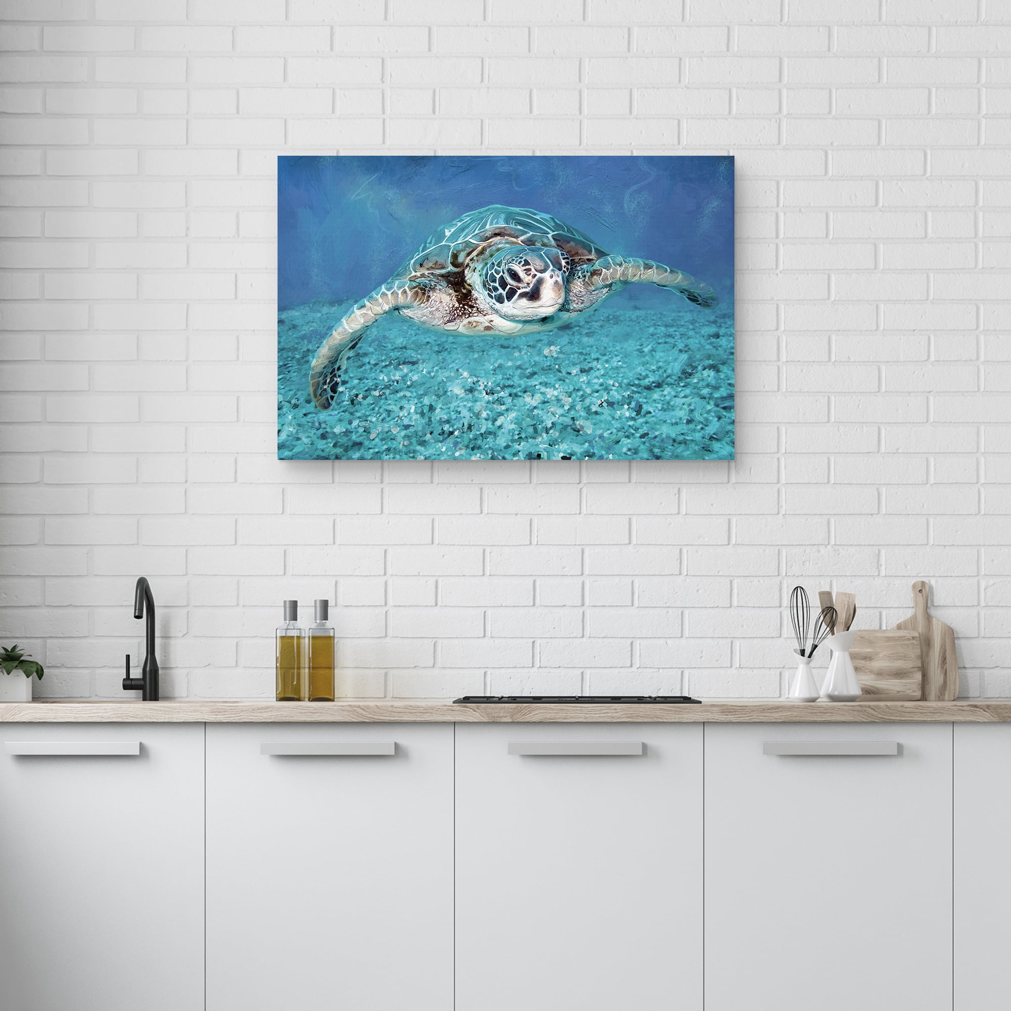 Sea Turtle by Studio Arts Canvas Art Print