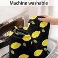 thumbnail image 5 of Yellow Lemon Fruits Black Pattern Bathroom Rugs Mat,Non Slip Microfiber Bathroom Rug,Rubber Backing,Soft Bathroom Mats for Bathroom Floor,Tub and Shower,17x30in(43x75cm), 5 of 5
