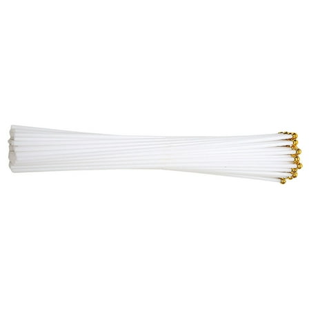 White Plastic Flagpole for Outdoor Use Handheld Flag Pole Sticks 100pcs