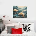thumbnail image 4 of Picia Mountain Lotus Serenity Pattern Decorative Picture – Unique Wall Art, Modern Canvas Print for Trendy Interiors (Horizontal), 4 of 6