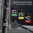 thumbnail image 2 of Water Saving Shower Head, 5 Modes Economical Shower Head, 1.5m Shower Head Hose With Water Stop Trim, High Pressure Shower Head (black), 2 of 4